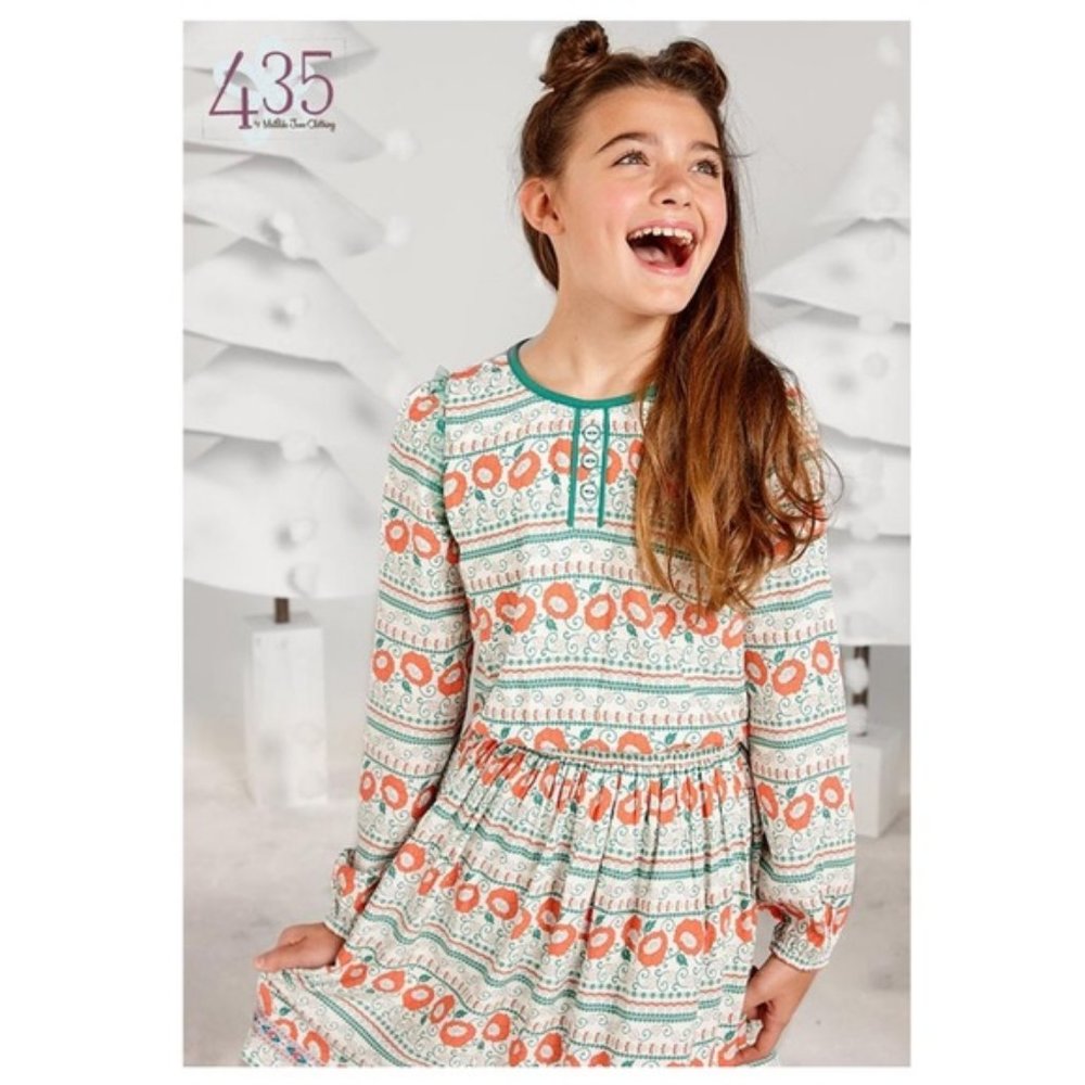 Festive Patterned Kids Dress